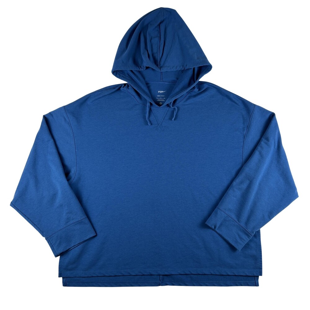 Nike Hoodie Womens XL Blue Yoga Dri-FIT Lightweight Pullover Sweatshirt Jersey